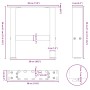 Patas para mesa de centro de acero antracita 2 uds 30×30 cm
