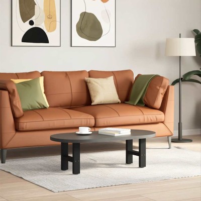 Patas para mesa de centro de acero negro 2 uds 30×40 cm