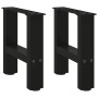 Patas para mesa de centro de acero negro 2 uds 30×40 cm