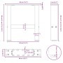 Patas para mesa de centro de acero negro 2 uds 30×40 cm