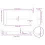 Patas para mesa de centro de acero negro 2 uds 30×70 cm