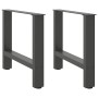 Patas para mesa de centro de acero antracita 2 uds 42×50 cm