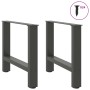 Patas para mesa de centro de acero antracita 2 uds 42×50 cm