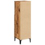 Armario de baño madera de ingeniería envejecida 30x30x100 cm