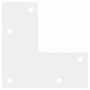Patas para mesa de centro cónicas 4 uds acero blanco 30-31 cm