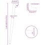 Patas para mesa de centro cónicas 4 uds acero negro 72-73 cm