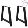 Patas de mesa de centro forma A 2uds acero negro 100x(72-73) cm