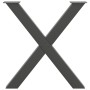 Patas para mesa de comedor en forma de X 3 uds antracita acero