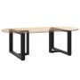 Patas de mesa de centro en forma de T 2 uds acero negro
