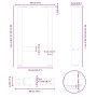 Patas de mesa de centro acero blanco 2 uds 38x(42-43) cm