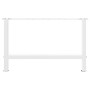 Patas de mesa de centro acero blanco 2 uds 70x(42-43) cm