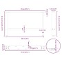 Patas de mesa de centro acero blanco 2 uds 70x(42-43) cm