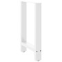 Patas de mesa de centro acero blanco 2 uds 60x(72-73) cm