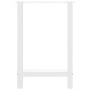 Patas de mesa de centro acero blanco 2 uds 60x(72-73) cm