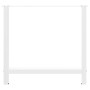 Patas de mesa de centro acero blanco 2 uds 80x(72-73) cm