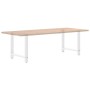 Patas de mesa de centro acero blanco 2 uds 80x(72-73) cm