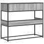Mesa consola madera de ingeniería gris Sonoma 90x35x80 cm