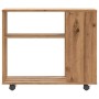 Mesa auxiliar de madera de ingeniería roble artisan 70x35x55 cm