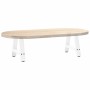 Patas de mesa de centro forma A 2uds acero blanco 40x(30-31) cm