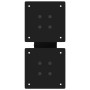 Patas de mesa de centro forma X 2uds acero negro 30x(30-31) cm