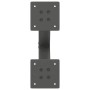 Patas de mesa centro forma X 2uds acero antracita 30x(30-31) cm
