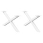 Patas de mesa de centro forma X 2uds acero blanco 70x(30-31) cm