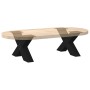 Patas de mesa de centro forma X 2uds acero negro 60x(30-31) cm