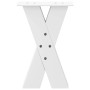 Patas de mesa de centro forma X 2uds acero blanco 28x(42-43) cm