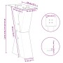 Patas de mesa de centro forma X 2uds acero blanco 28x(42-43) cm