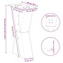 Patas para mesa de centro en forma de X 2 uds antracita acero