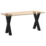 Patas para mesa comedor forma X 2uds acero negro 50x(72-73) cm