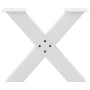 Patas de mesa de centro forma X 2uds acero blanco 60x(42-43) cm