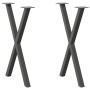 Patas para mesa de comedor en forma de X 2 uds acero antracita