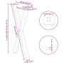 Patas para mesa de comedor en forma de X 2 uds acero antracita