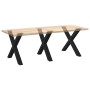 Patas para mesa de comedor en forma de X 3 uds acero negro
