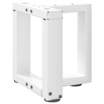 Patas de mesa de centro en forma de T 2 uds acero blanco