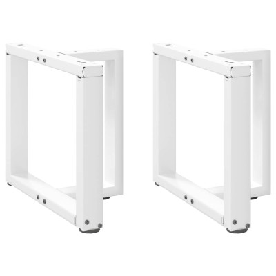 Patas de mesa de centro en forma de T 2 uds acero blanco
