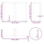 Patas de mesa de comedor en forma de T 2 uds acero blanco