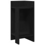 Mesa auxiliar con estante negra 25,5x27x60 cm