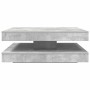 Mesa de centro giratoria 360 grados gris hormigón 90x90x34,5 cm