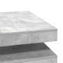 Mesa de centro giratoria 360 grados gris hormigón 90x90x34,5 cm