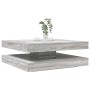 Mesa de centro giratoria 360 grados gris Sonoma 90x90x34,5 cm