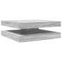 Mesa de centro giratoria 360 grados gris Sonoma 90x90x34,5 cm