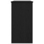 Escritorio de madera contrachapada negro 80x40x75 cm