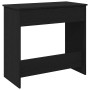 Escritorio de madera contrachapada negro 80x40x75 cm