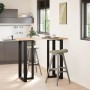 Patas de mesa bar forma T 2 uds acero negro 60x35x(111-112) cm