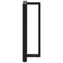 Patas de mesa bar forma T 2 uds acero negro 60x35x(111-112) cm