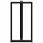 Patas de mesa bar forma T 2 uds acero negro 60x35x(111-112) cm