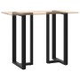 Patas de mesa bar forma T 2 uds acero negro 60x35x(111-112) cm