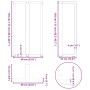 Patas de mesa bar forma T 2 uds acero negro 60x35x(111-112) cm